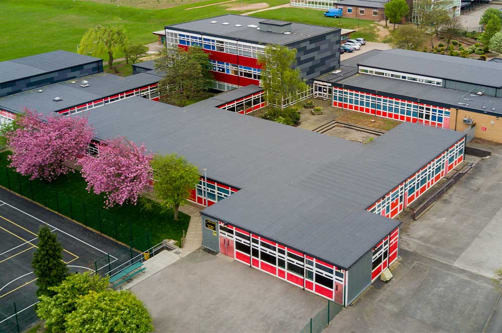 Aerial view of Airedale Academy 