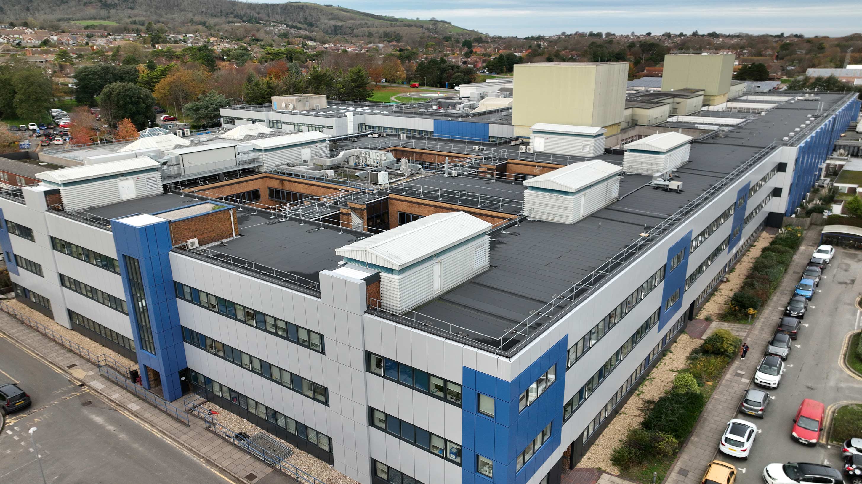 Eastbourne Hospital Roof after refurbishment