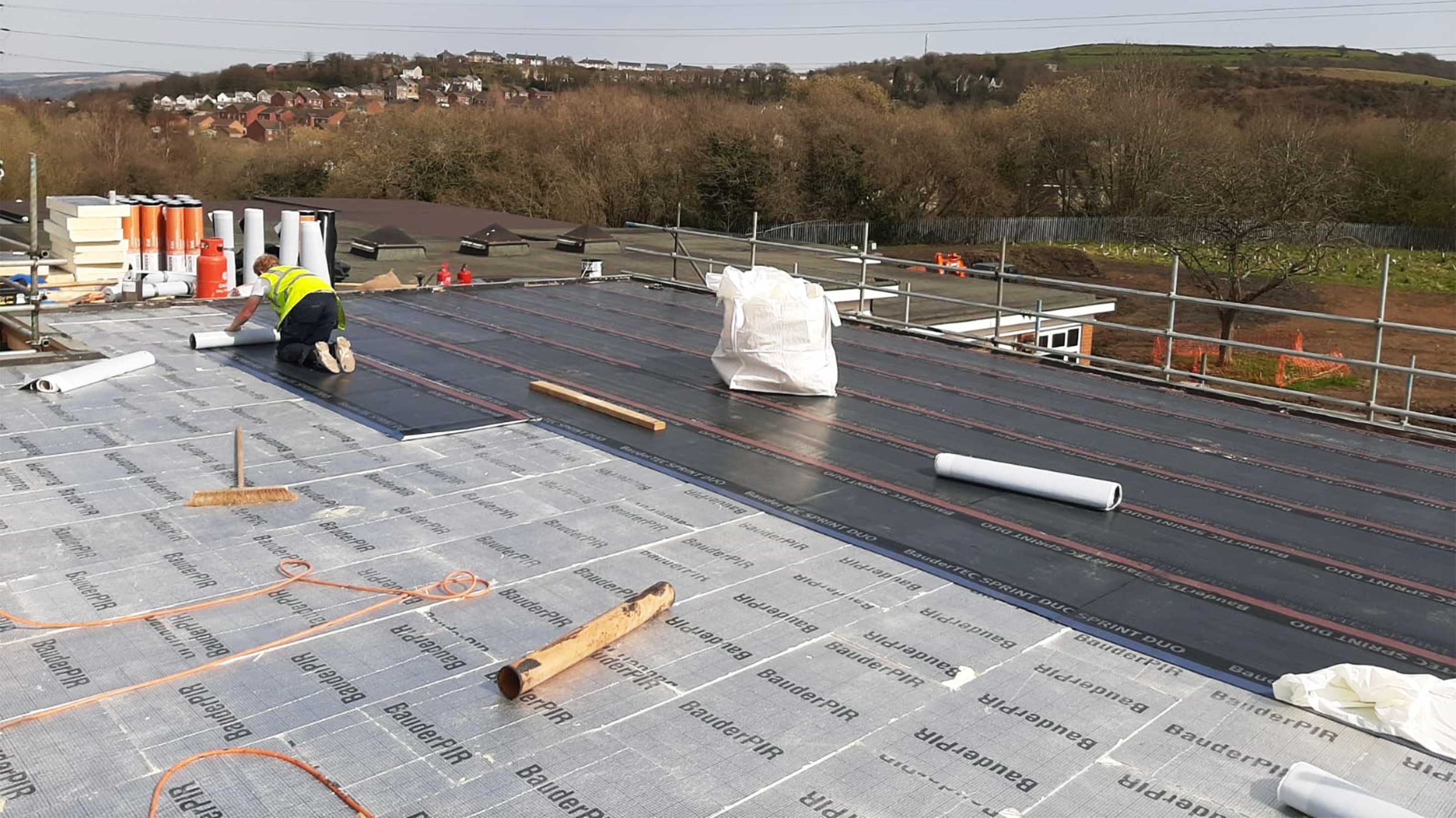 Roof of Regain2 having bauder biodiverse green roof installed